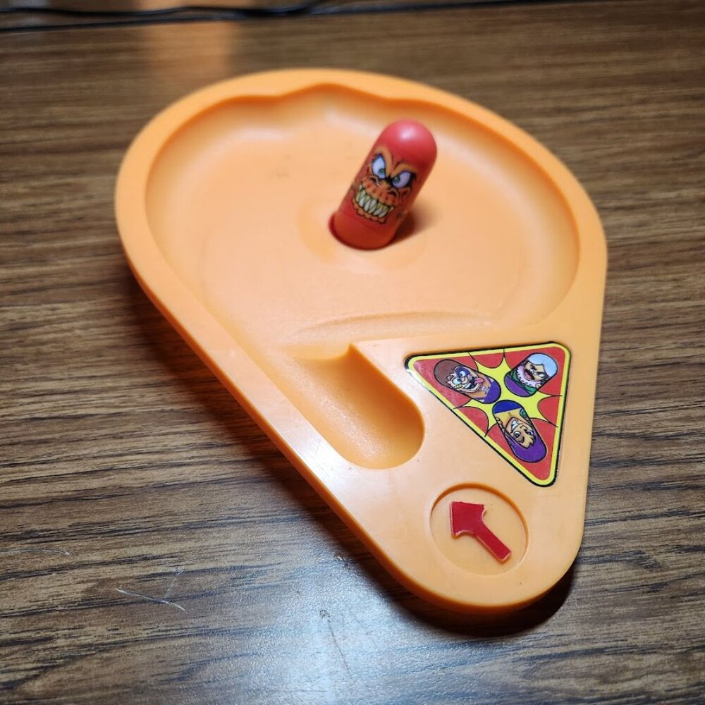 Vintage Toy Game Retro Ja-Ru Crazee Magic Jumping Beans and Track Dish  Orange